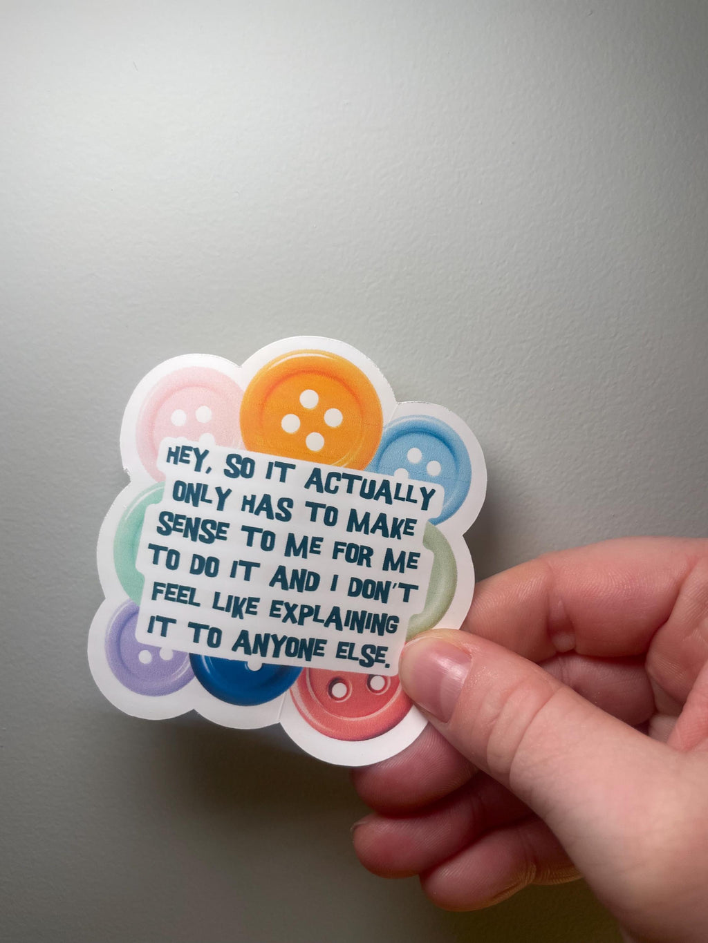 365 Buttons Sticker | Viral TikTok Meme Vinyl Sticker | Internet Culture Junk Journal Sticker | Trendy Aesthetic Sticker