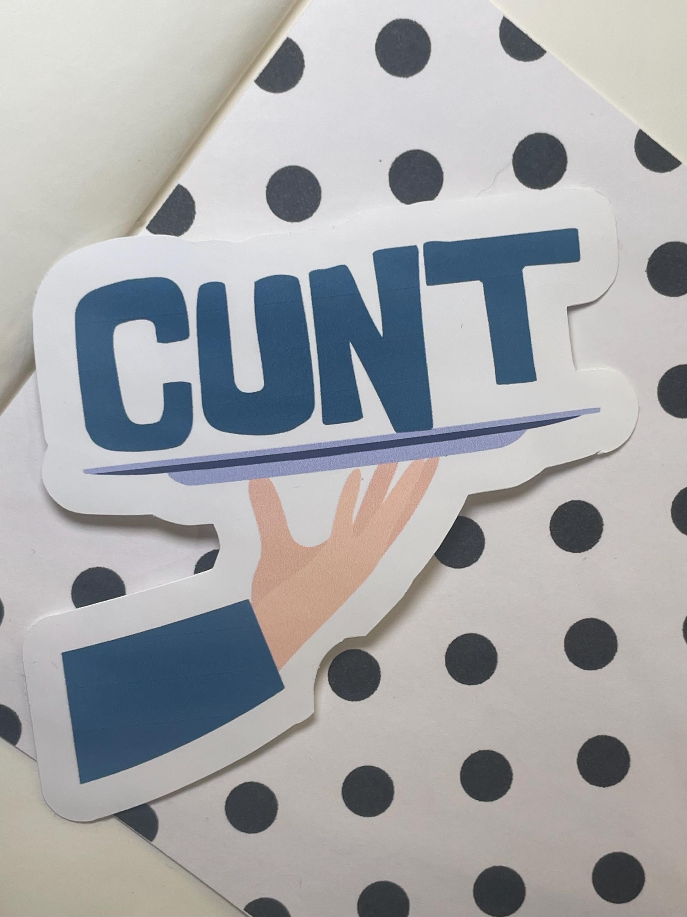 Serving C*nt Sticker | Baddie Quote Vinyl Sticker | Feminine Rage Aesthetic | Bold Internet Girl Sticker