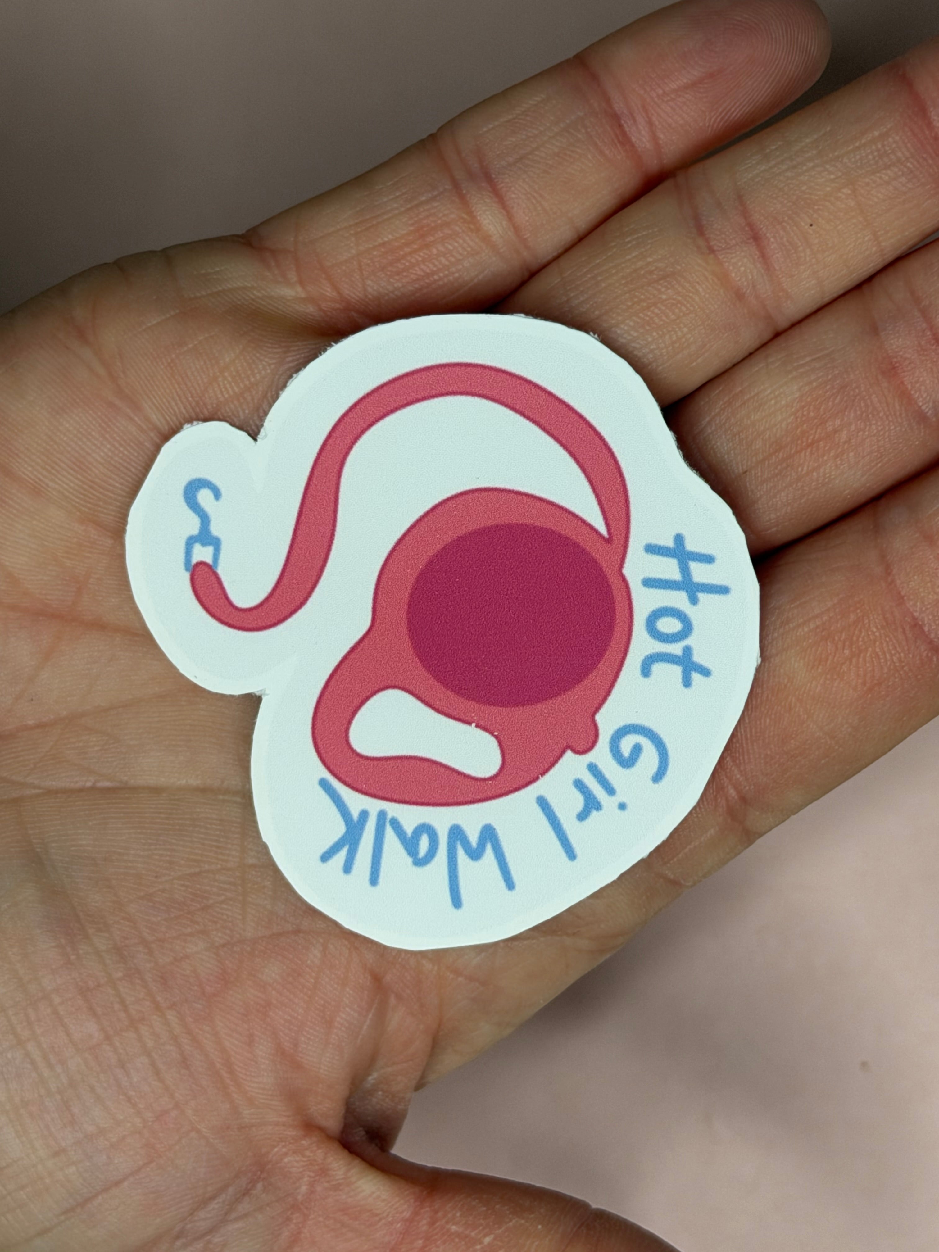 Hot Girl Walk Dog Mom Sticker | Pet Owner Vinyl Sticker