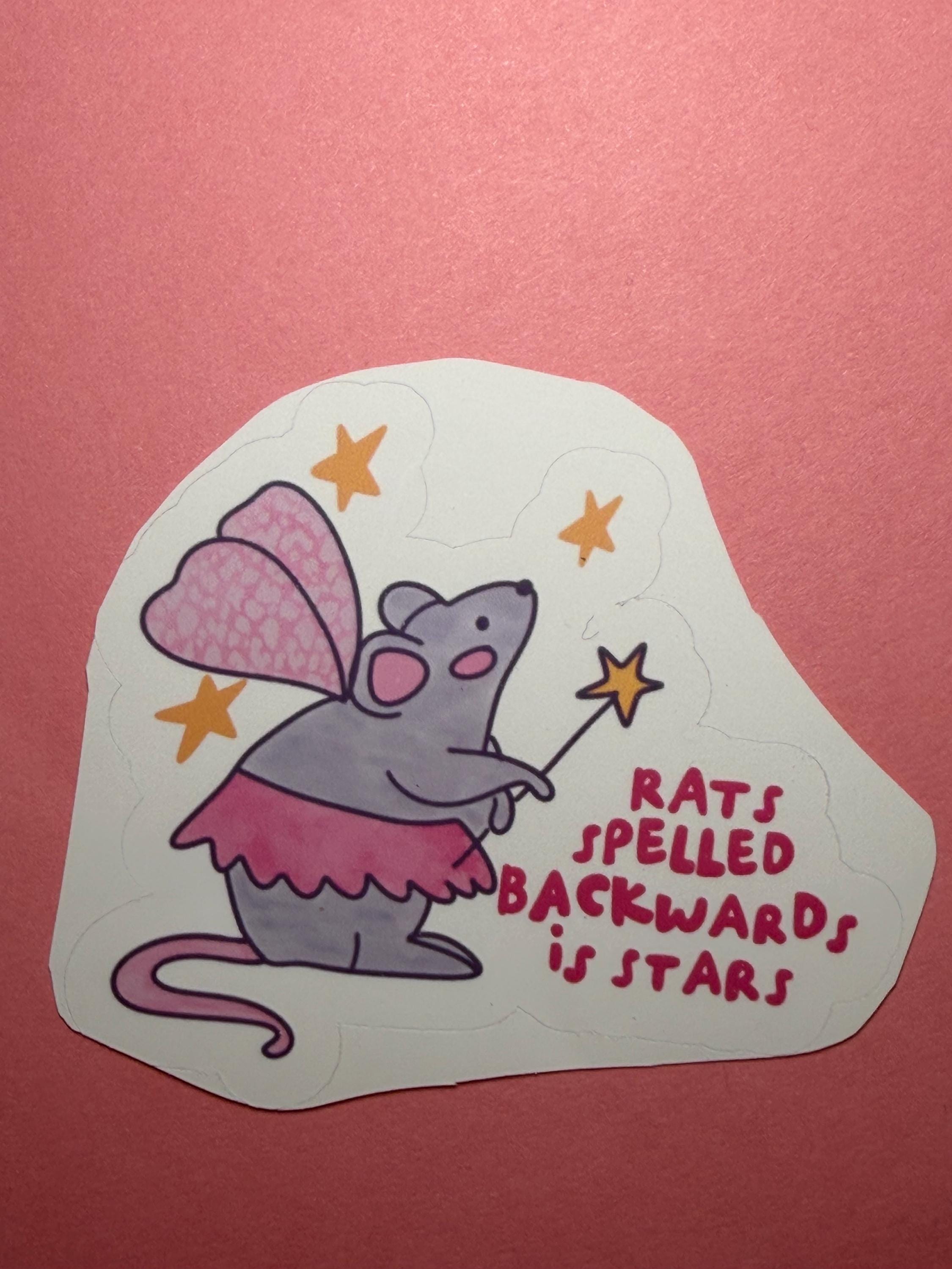 Fairy Rat Sticker – Rats Spelled Backwards Is Stars