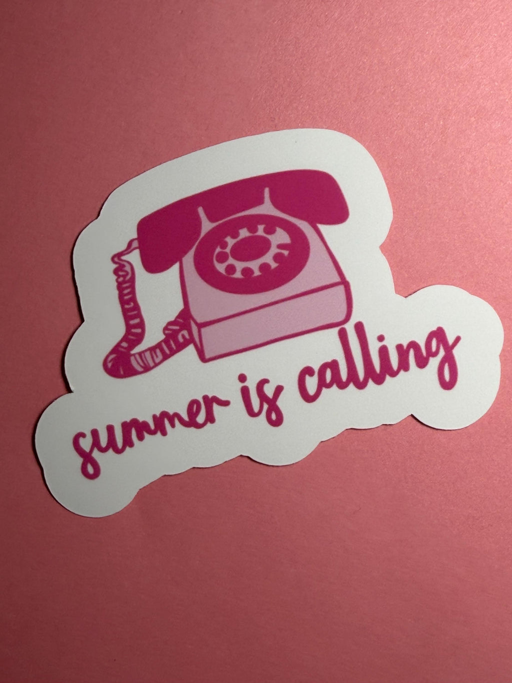 Retro Phone Summer Sticker – Waterproof Vinyl Decal