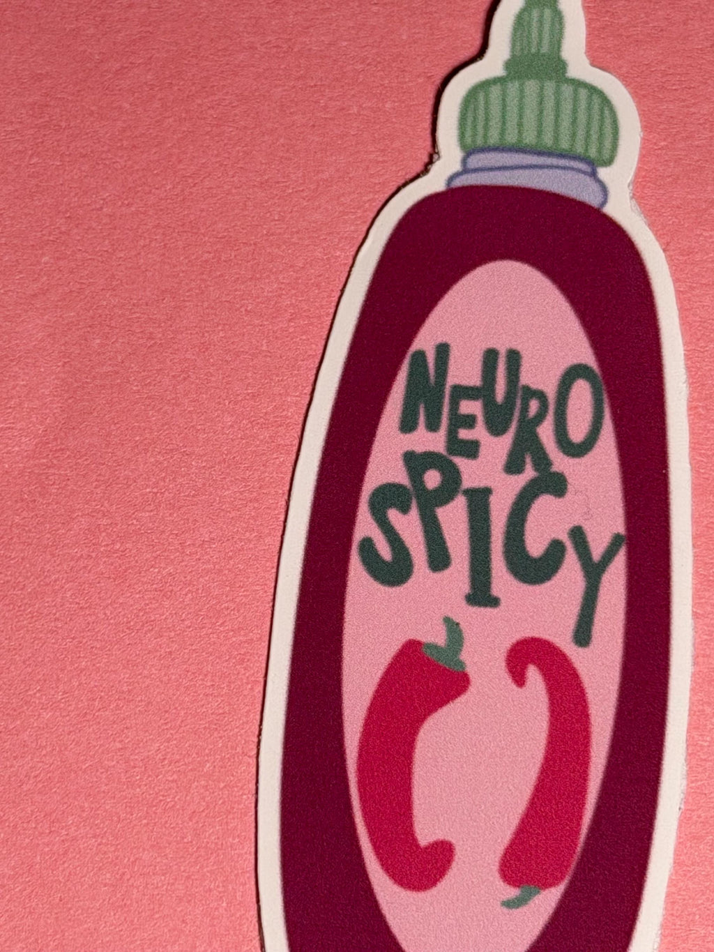 Neuro Spicy – Funny Hot Sauce Mental Health Sticker