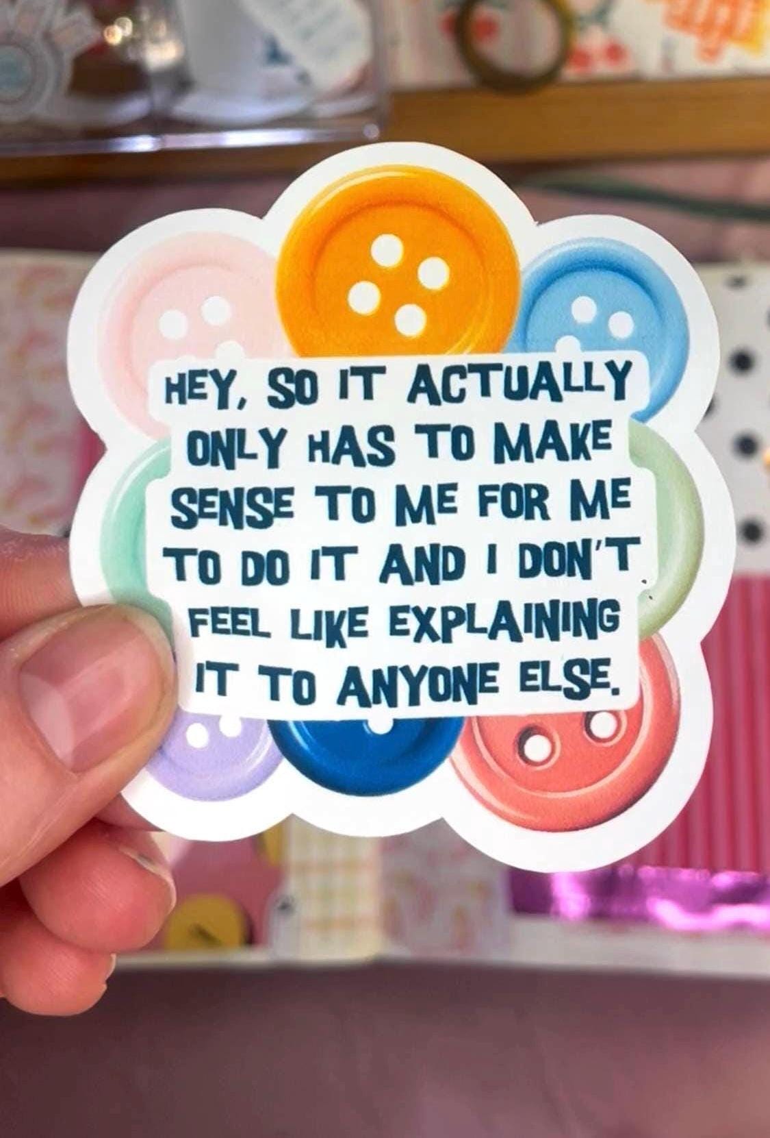 365 Buttons Sticker | Viral TikTok Meme Vinyl Sticker | Internet Culture Junk Journal Sticker | Trendy Aesthetic Sticker