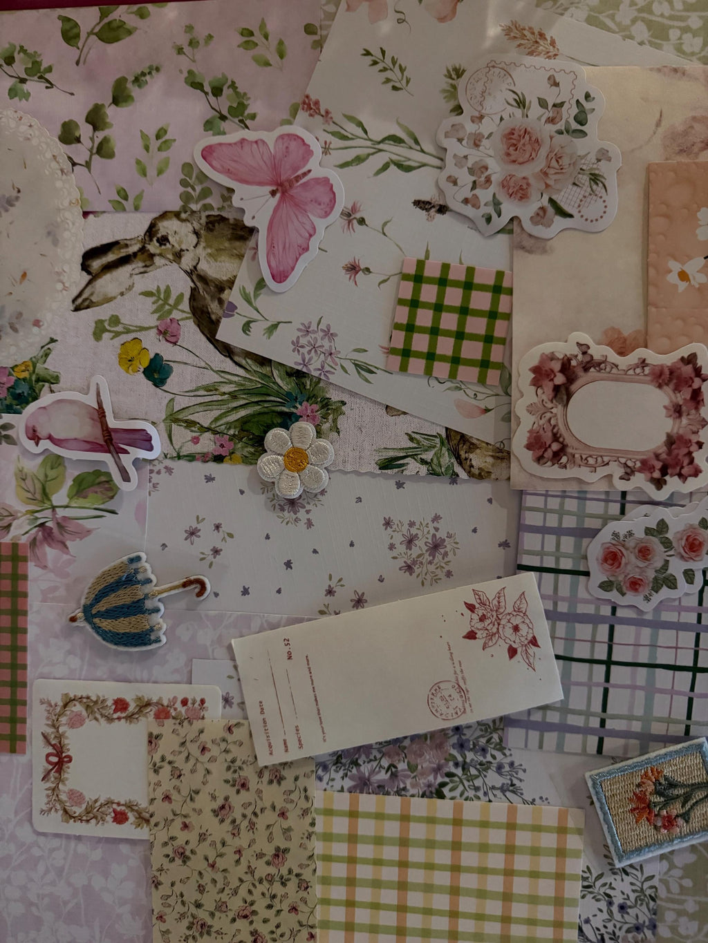Spring Junk Journal Mystery Pack | Girly Florals Stationery Bundle (25 Pieces)