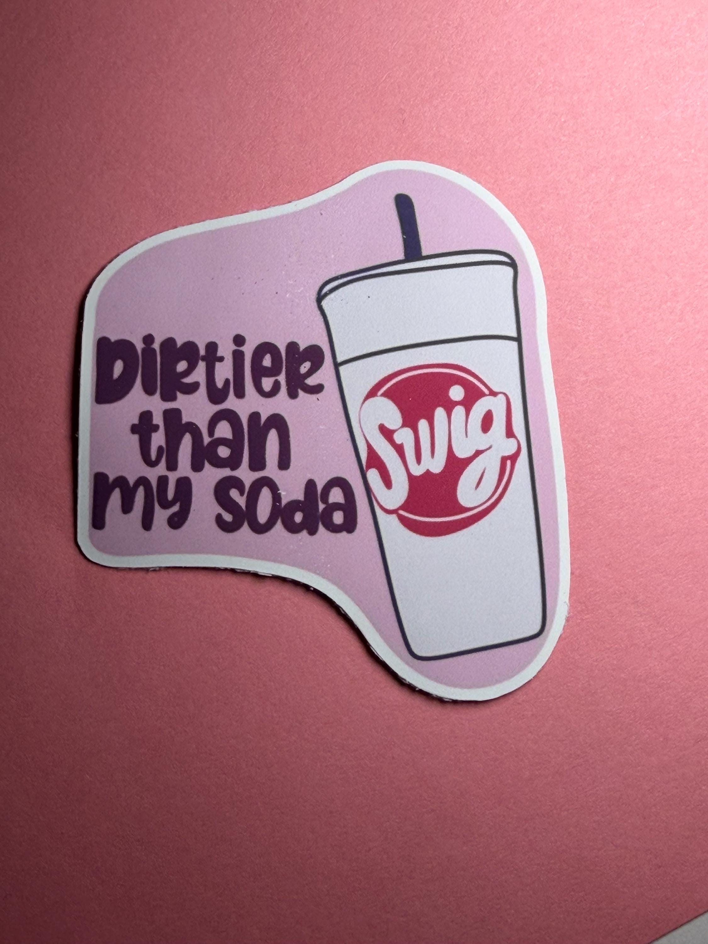 Funny Soda Girl Sticker – Waterproof Vinyl Decal for Laptops, Water Bottles
