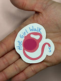 Hot Girl Walk Dog Mom Sticker | Pet Owner Vinyl Sticker