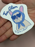 Glam French Bulldog Sticker – Waterproof Vinyl Dog Art (Laptop, Water Bottle)