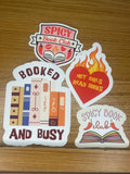 Book Lover Sticker Bundle | Spicy Book Club  Aesthetic Bookish Stickers | Booked & Busy Hot Girls Read Books