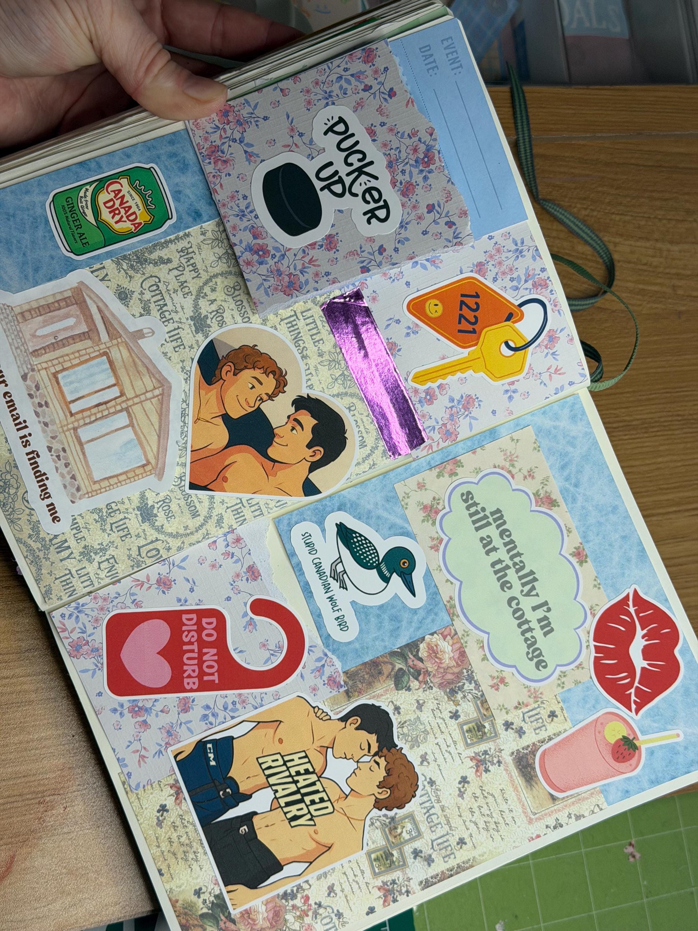 Heated Rivalry Sticker Bundle | Cottagecore Mystery Pack | Spicy Stickers | 15-Piece Journal Set