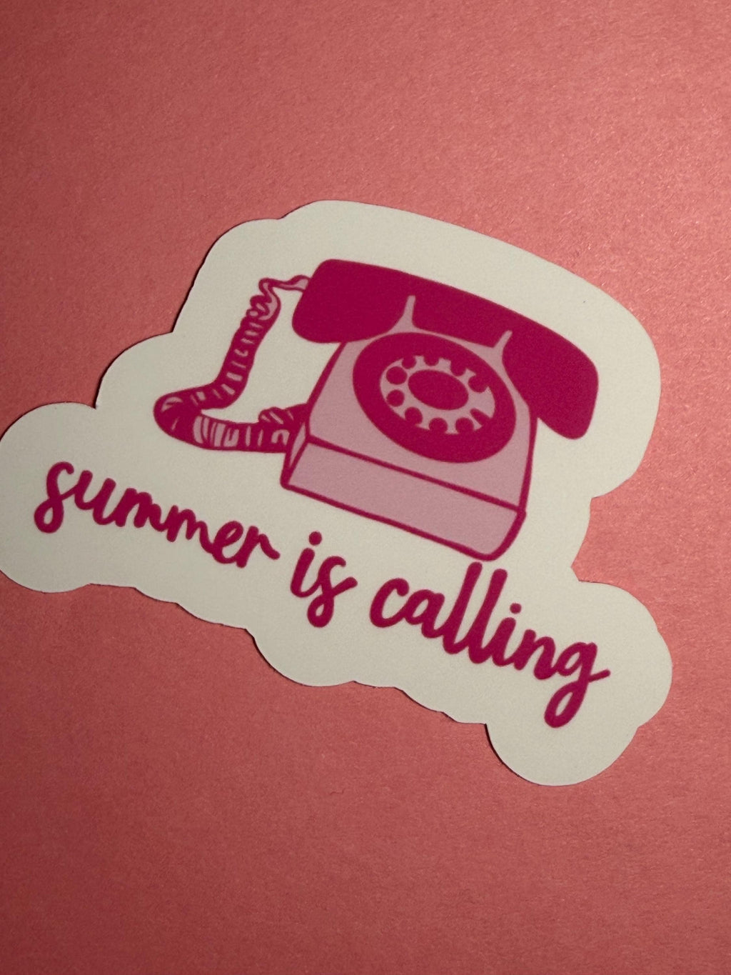 Retro Phone Summer Sticker – Waterproof Vinyl Decal