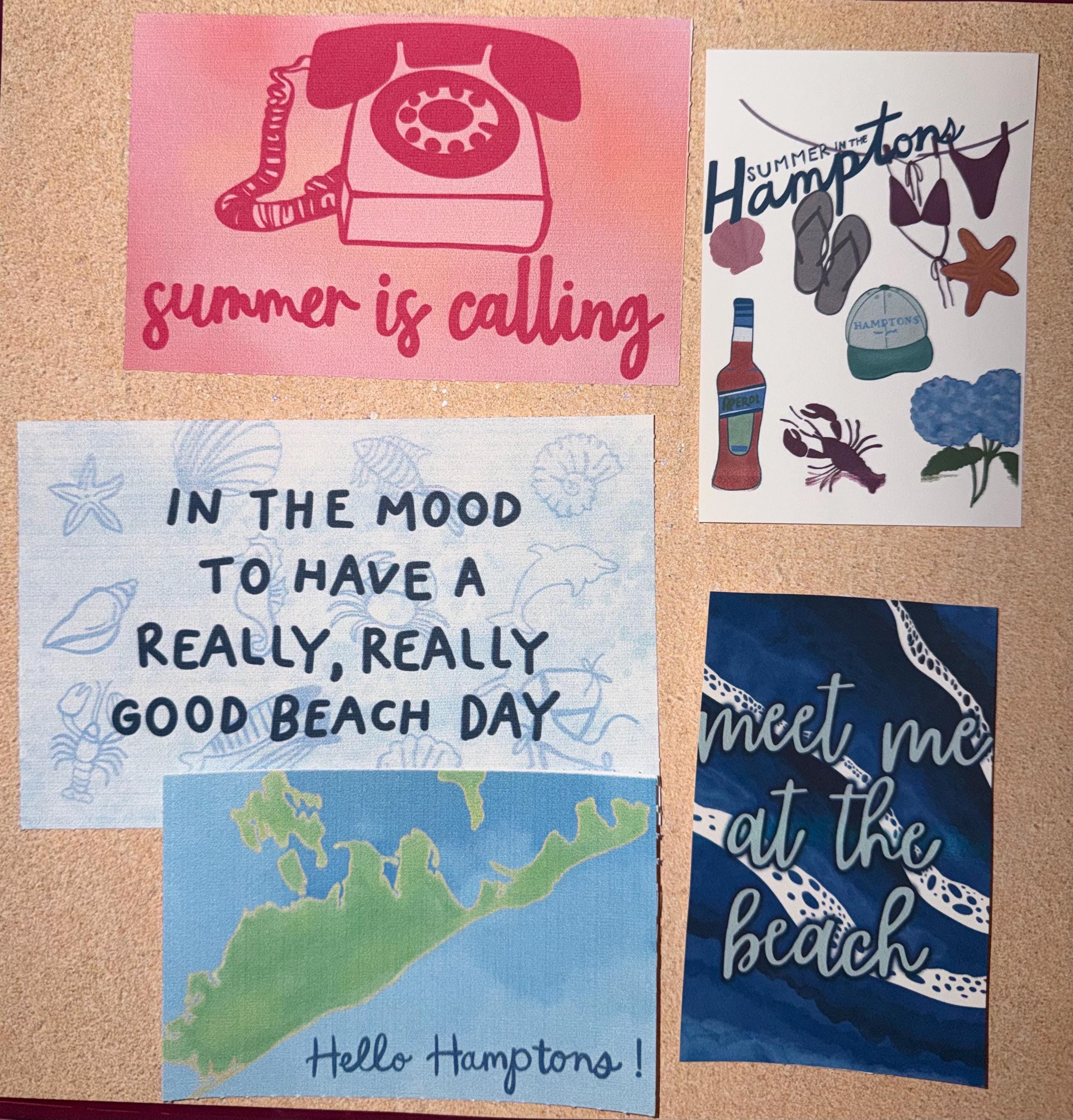 Summer Junk Journal Mystery Pack | Beach Vacation Stationery Stickers (25 Piece Kit)