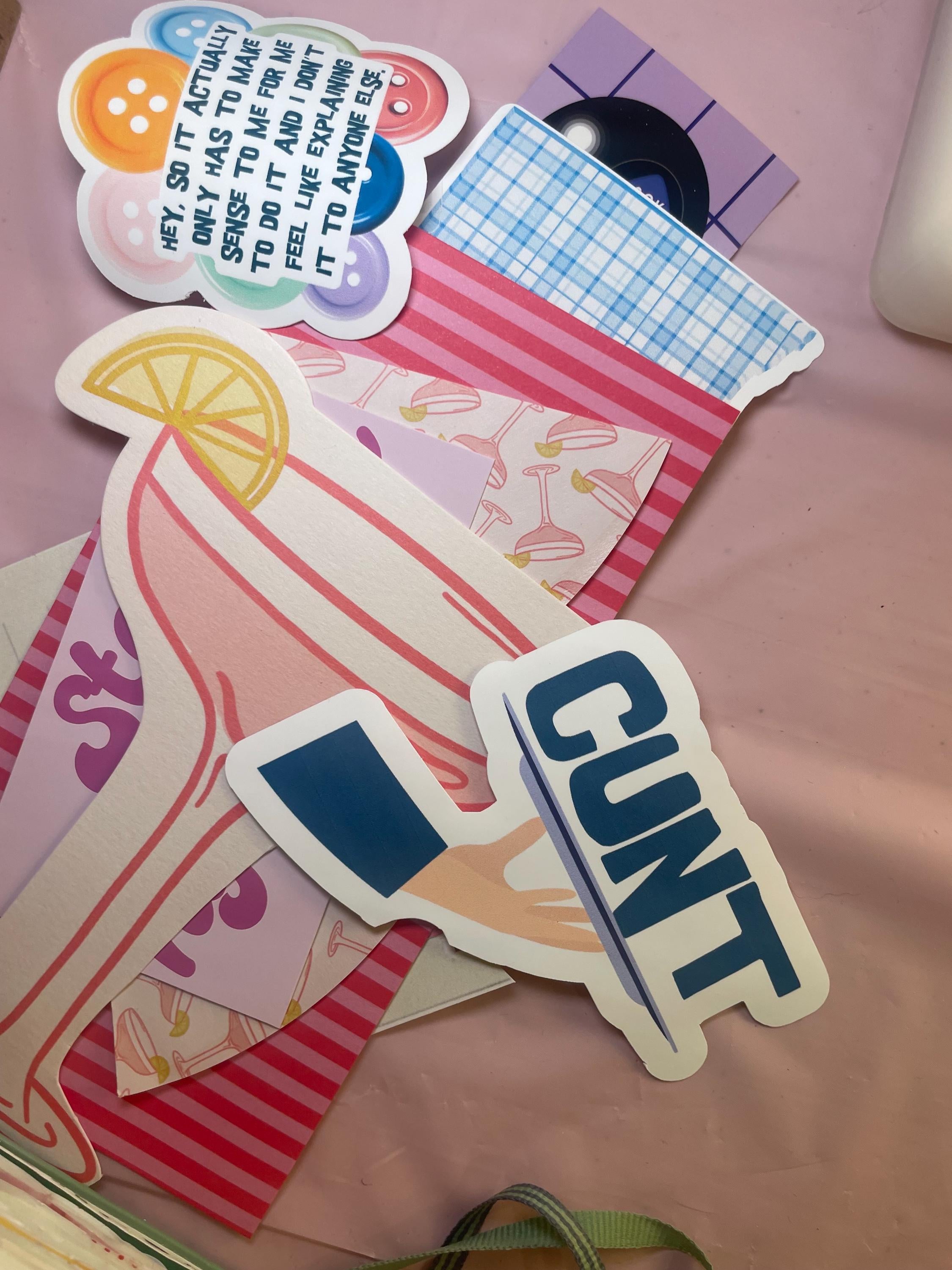Serving C*nt Sticker | Baddie Quote Vinyl Sticker | Feminine Rage Aesthetic | Bold Internet Girl Sticker