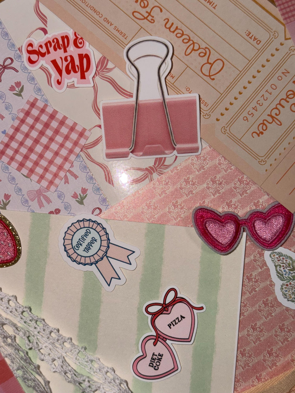 Coquette Scrapbook Kit | Pink Preppy Journal Bundle